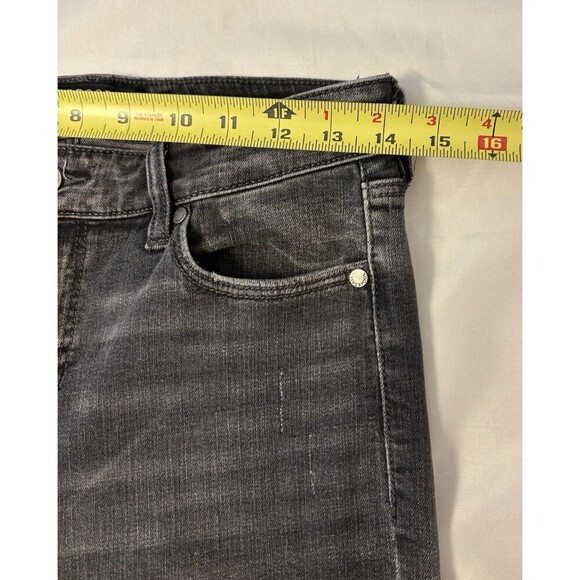 LIVERPOOL Los Angeles The Crop Flare Jeans Women 27/4 Black Stretch Dark Denim - Picture 13 of 15